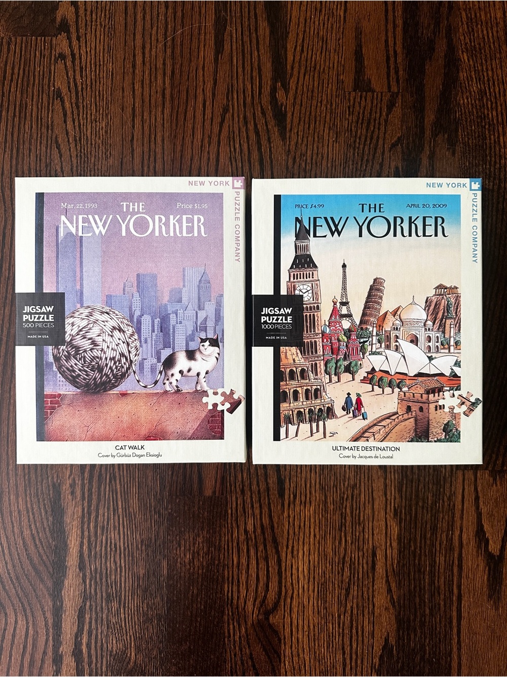 Set of 2 New York Puzzle Company Puzzles: Ultimate Destination & Cat Walk